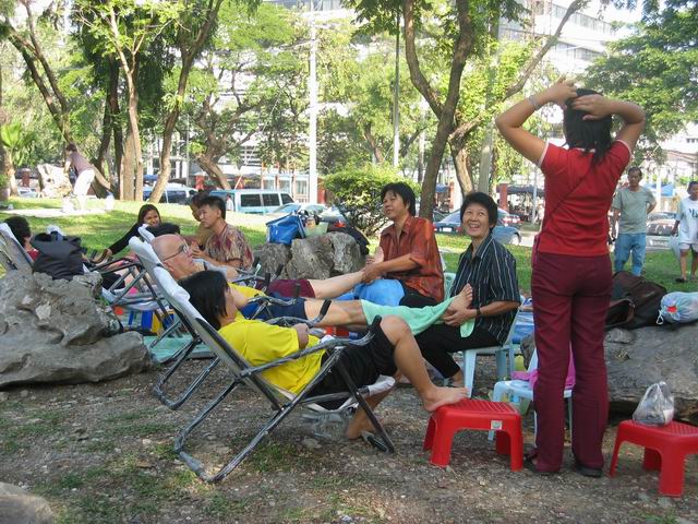 massage en plein air !